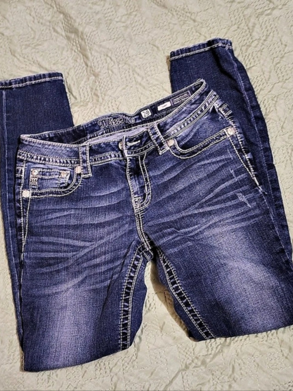 Miss Me Skinny Jeans Blue Waist 29